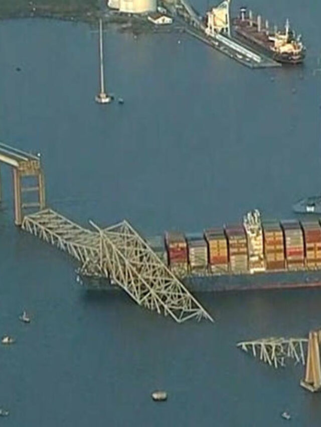 Major Baltimore bridge collapses after container ship collision, 6 people missing