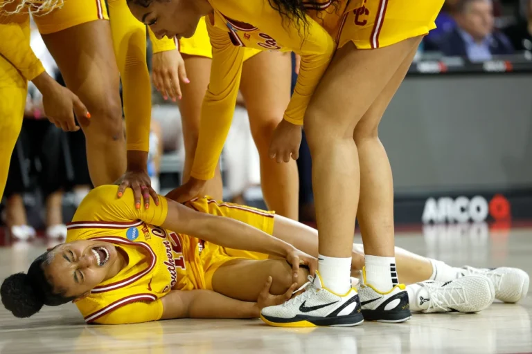 USC star JuJu Watkins carried off injured in Trojans’ game against Mississippi State